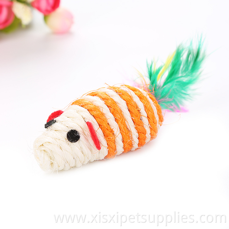 color assorted sisal cat toy mice big qty in stock